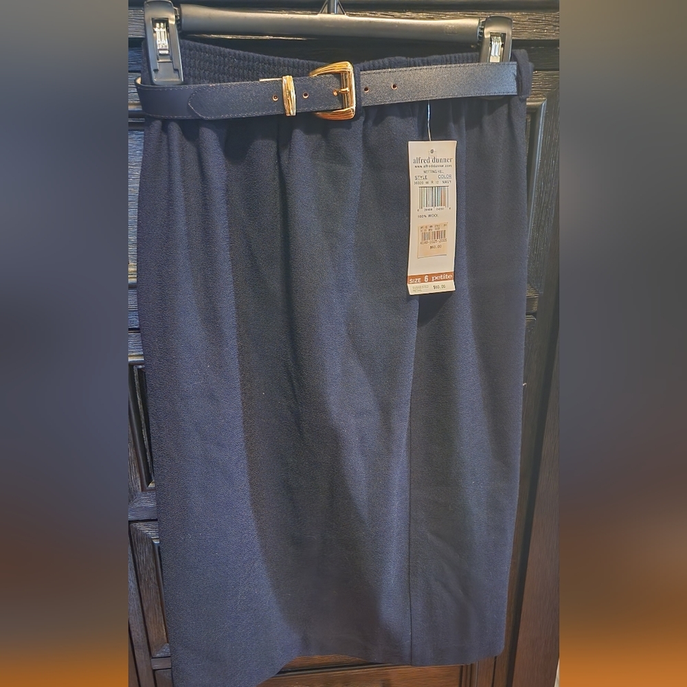 6P NWT Alfred Dunner pencil skirt w belt